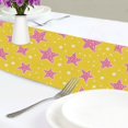 thumbnail image 4 of Yayeee Table Runner 70 inches Long Home Kitchen Dinning Party Decoration, Big Pink Stars Pattern, 4 of 7