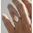 thumbnail image 5 of solitaire jewels 2.5CT Marquise Moissanite Solitaire Engagement Ring For Women, 14K Yellow Gold, 5 of 6