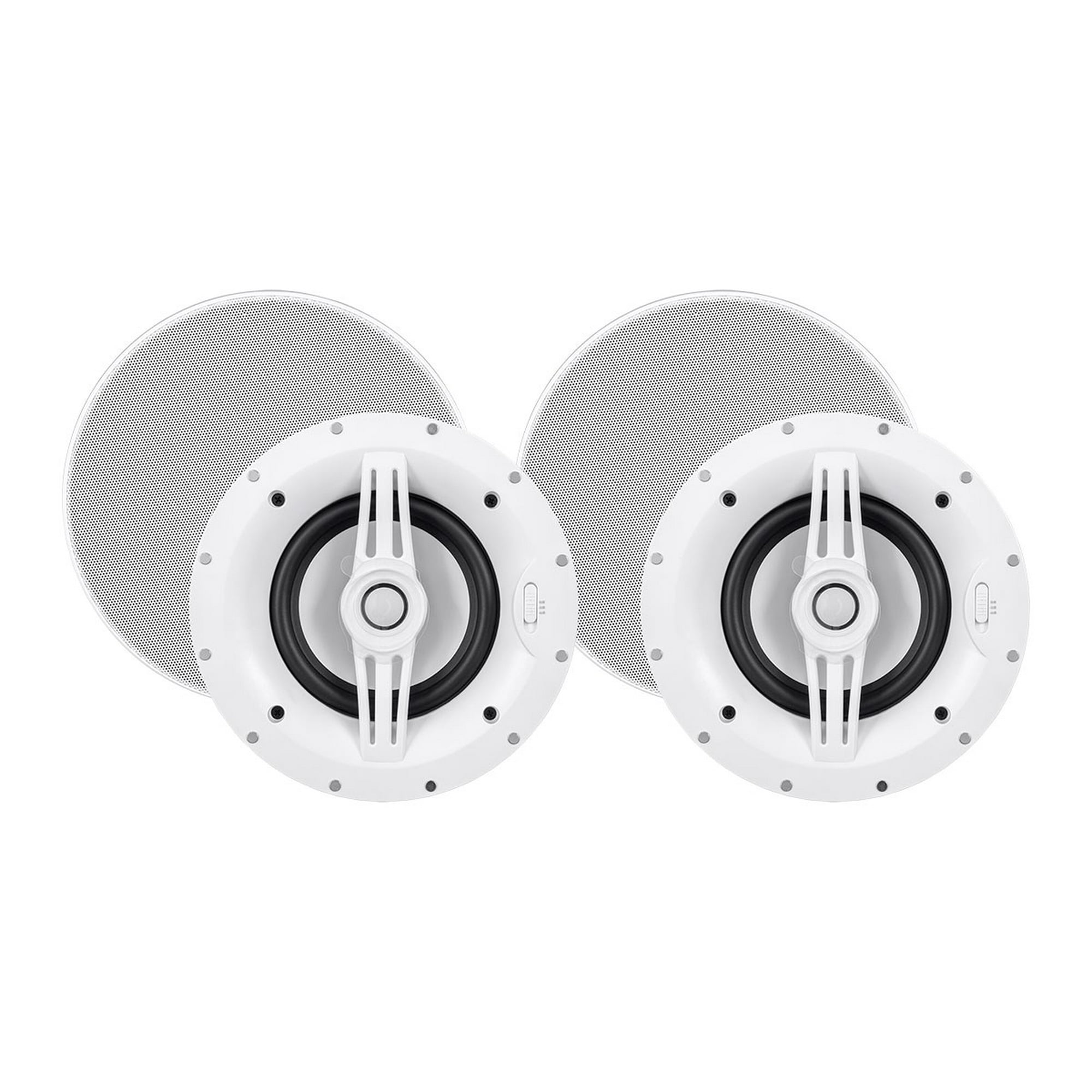 Sycamore By Monoprice Architectural Ceiling Speakers 6 5in 2 Way Aluminum With Micro Ceramic Composite Tweeter Pair