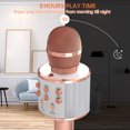 thumbnail image 4 of DAKIMOE Karaoke Microphone for Kids, Wireless Bluetooth Karaoke Microphone for Singing, Portable Handheld Mic Speaker Machine, Birthday Gifts Toys Microphone for Girls Boys Adults All Age, Rose Gold, 4 of 6