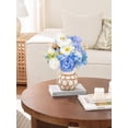 thumbnail image 4 of Blue Artificial Flowers Combo Box Set, Baby Blue Silk Peonies Dahlia Roses with Stems for DIY Bridal Wedding Bouquets Baby Shower Floral Arrangements Centerpiece Table Party Home Decorations, 4 of 16