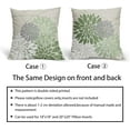 thumbnail image 6 of Sage Green Flower Pillow Covers 16x16 Inch White Dahlia Decorative Throw Pillows Modern Geometry Floral Outdoor Farmhouse Pillowcase Linen Square Cushion Case Decor for Home Sofa Couch Bed, Set of 2, 6 of 6