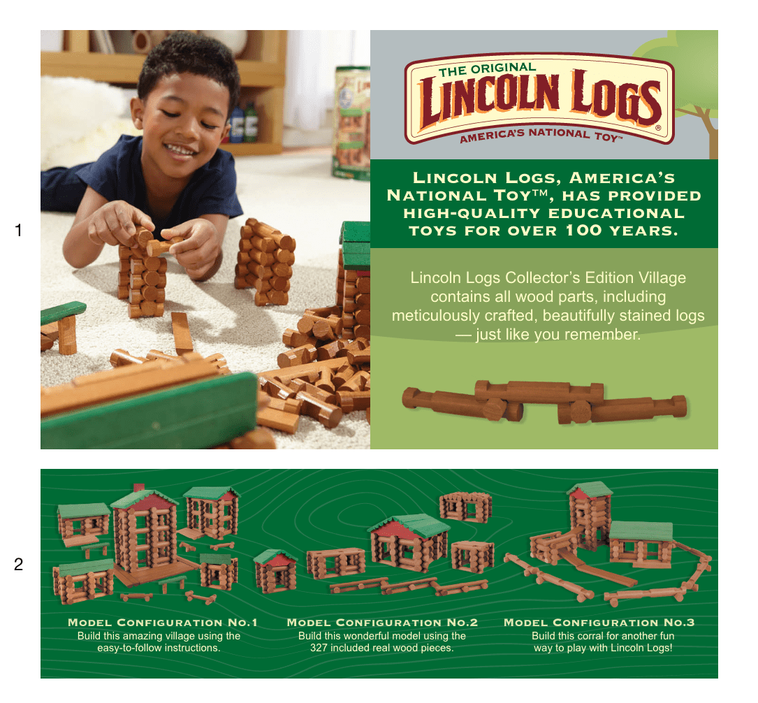 Details about   ORIGINAL LINCOLN LOGS COLLECTOR'S EDITION BUILDING SET-WOODEN CARRYING CASE ONLY 