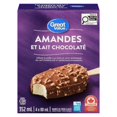 thumbnail image 2 of Great Value Milk Chocolatey Almond Ice Cream Bars in a Box, 4 x 88 mL, 2 of 8
