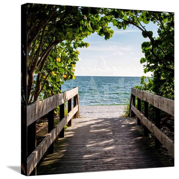 Boardwalk on the Beach, Scenic Stretched Canvas Wall Art by Philippe Hugonnard Sold by Art.Com