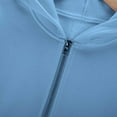 thumbnail image 7 of Girls' Full Zip Up Hoodie Jacket with Pocket Long Sleeve Hooded Crop Sweatshirt Outerwear Fall Winter Coat (11 Years, Light Blue), 7 of 7