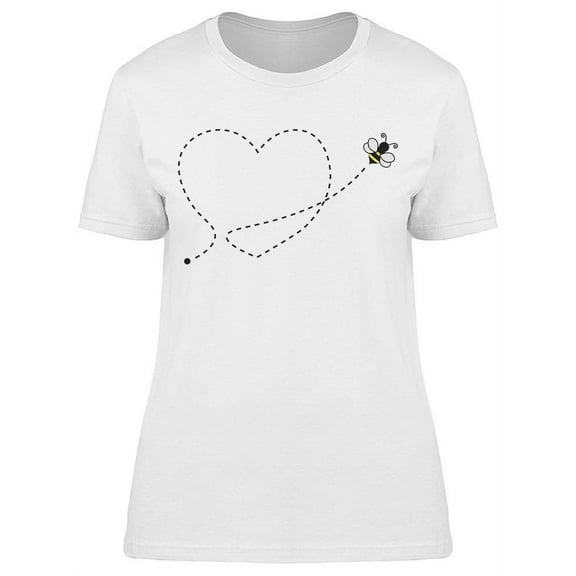 Dotted Heart Made By Bee T-Shirt Women -Image by Shutterstock, Female x-Large