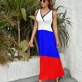 thumbnail image 2 of Robe Drapeau Russe Tenue de Rue Boho Plage Longues Robes Femme Élégante Robe Maxi Personnalisée Cadeau d'Anniversaire, 2 of 4
