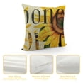 thumbnail image 4 of Spring Summer Decorations Throw Pillow Covers Yellow and White Throw Pillow Covers for Couch,Hello Square Cushion Case for Couch Sunflower Decorations Polyester, 4 of 5