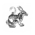 thumbnail image 1 of Sterling Silver 16" Unisex 1.5mm Box Chain 3D Small Bunny Rabbit Pendant Necklace, 1 of 2