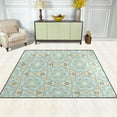 thumbnail image 3 of Coolnut Lightweight Carpet Mats, 5'3" x 4' Area Soft Rugs, Floor Mat Rug Home Decoration for Kids Room Living Room, 63"x 48" Floral Pattern Flourish, 3 of 6