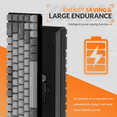 thumbnail image 5 of K68 60% Wireless Mechanical Keyboard, Bluetooth 5.0/2.4GHz Compact 68 Keys Red Switch for PC, 5 of 9