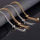 thumbnail image 2 of 10 pulseras deslizantes ajustables de 24 cm, 2 colores, de acero inoxidable 304, con extremos de bola., 2 of 9