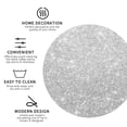 thumbnail image 3 of Honeii Silver Glitter print Leather Coaster Set of 4, ideal for safeguarding your furniture from drinks spills and effortless cleanup-Round Shape, 3 of 6