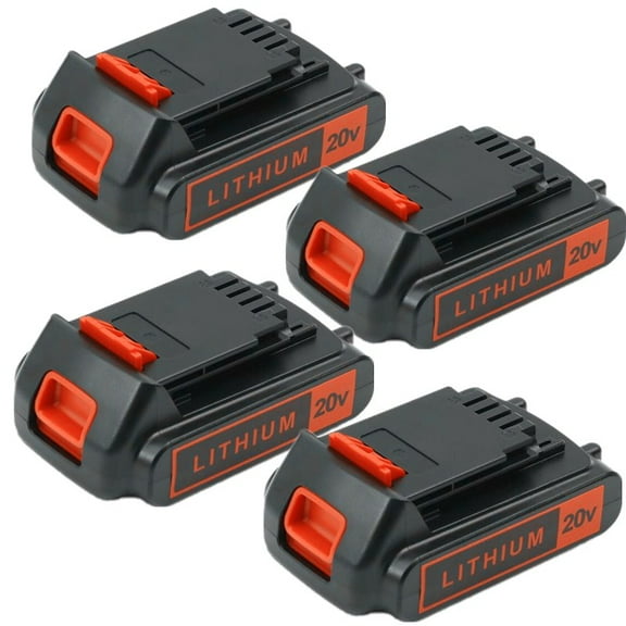 4PACK 3.0Ah LBXR20 20V Lithium ion Battery for Black Decker 20 Volt LBX20 LB20