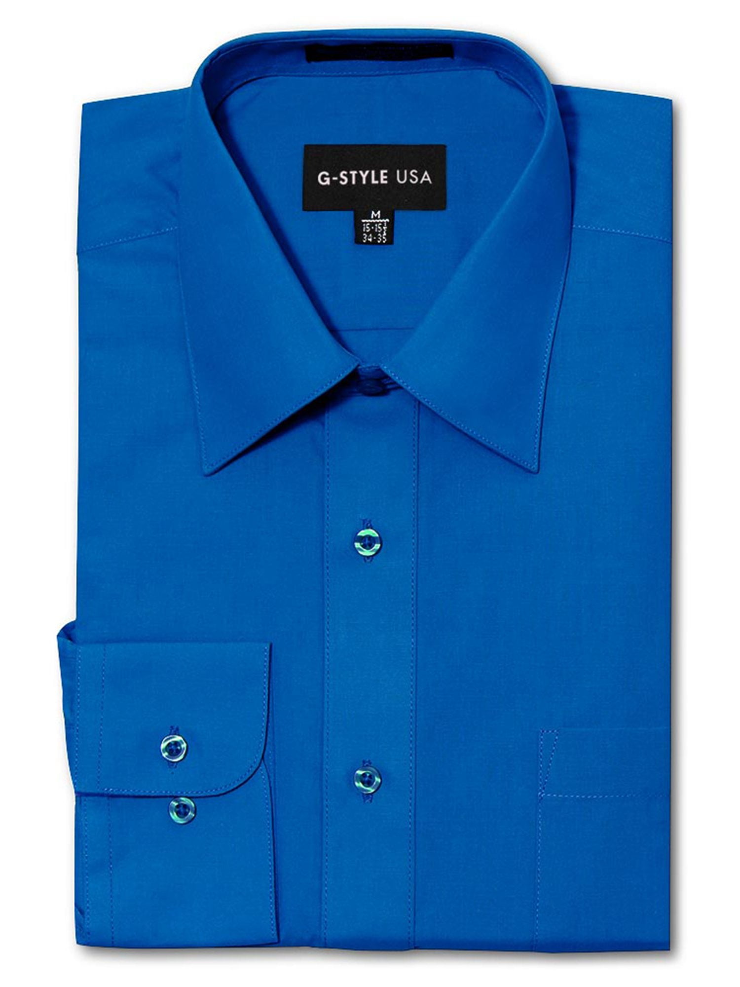 blue sparkly skater dress Azurine-Cornflower Blue Plain Solid Formal Premium Cotton Shirt For Men main image 1