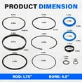 thumbnail image 1 of For 4.5"Bore x 1.75"Rod Cylinde Hydraulic Log splitter Cylinder Rebuild Seal Kit, 1 of 12