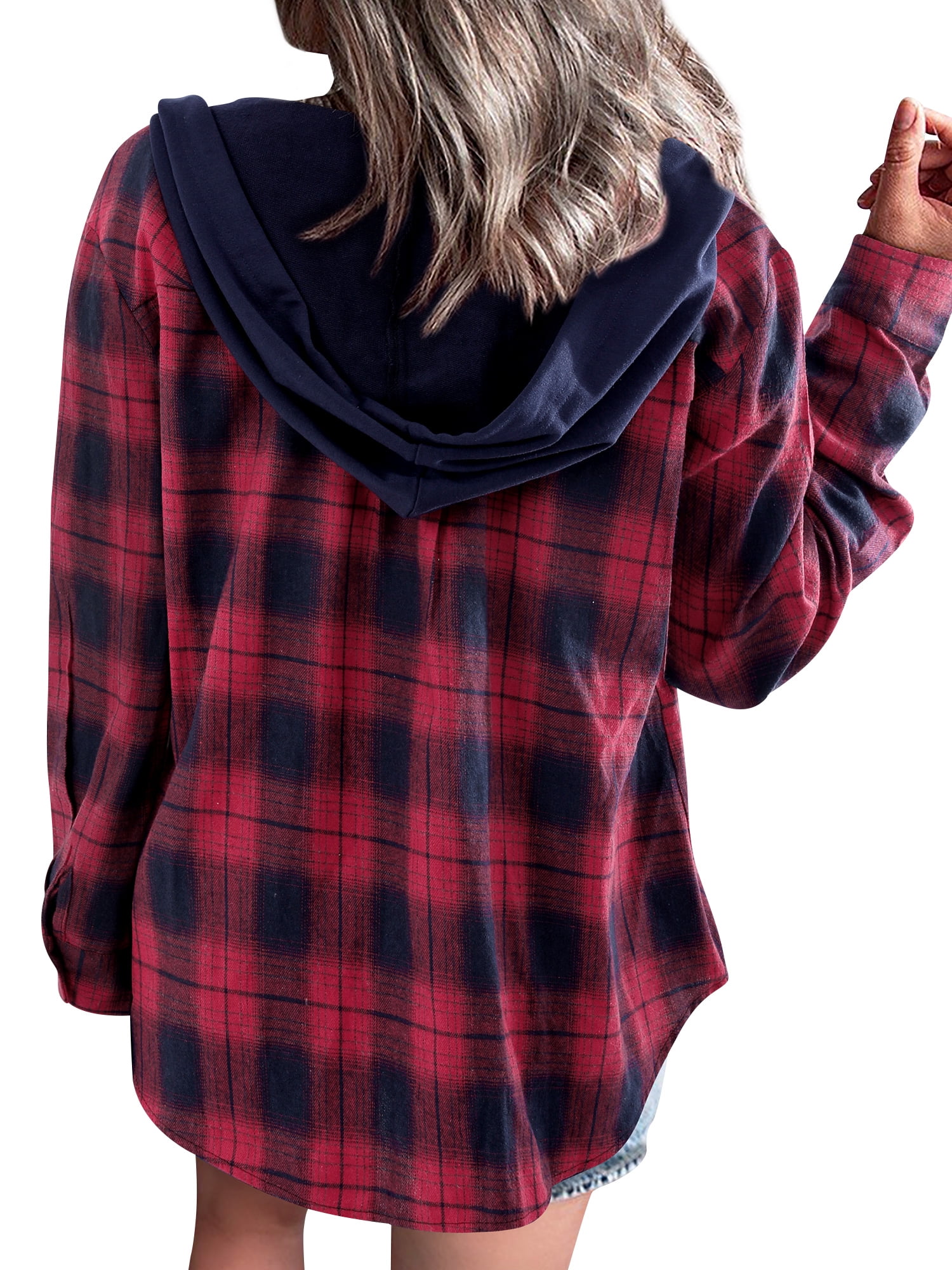 最愛 Women ZXSXSY Plaid Single-Breasted Sleeve Long Print 靴