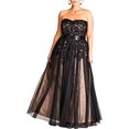 thumbnail image 1 of City Chic Vestido de tul adornado para mujer, negro, L/20W, 1 of 1