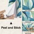thumbnail image 4 of Peel and Stick Wallpaper Canvas Designer Tropical Bahamian Breeze Collection Azure Palm Leaves Banana Modern Art Wall Mural Decor Self Adhesive and Removable 100in x 144in, 4 of 7
