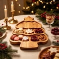 thumbnail image 4 of Christmas Wooden Tabletop Serving Tray,Xmas Tree Styling Charcuterie Board,for Dining Table Cheese Serving,Fruit & Snack Platter,11.8x9.8 inch, 4 of 6