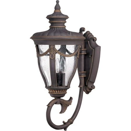 Satco Philippe Belgium Bronze Transitional Outdoor w/ 3 Light 60W