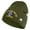 Olive, variant on U.S. Army 256th Infantry Brigade Combat Team Logo Embroidered 12 Inch Solid Knit Cuff Long Beanie Made in USA - Olive OSFM