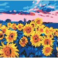 thumbnail image 1 of Plaid Kit de peinture moderne par numéro, Prairie de Tournesol, 1 of 6