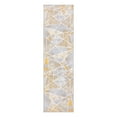 thumbnail image 2 of World Rug Gallery  Geometric Modern Area Rug Yellow 2'x7' Runner 6' Runner, 8' Runner Runner, Indoor Entryway, Kitchen, Bedroom Ivory, Grey Runner,, 2 of 7