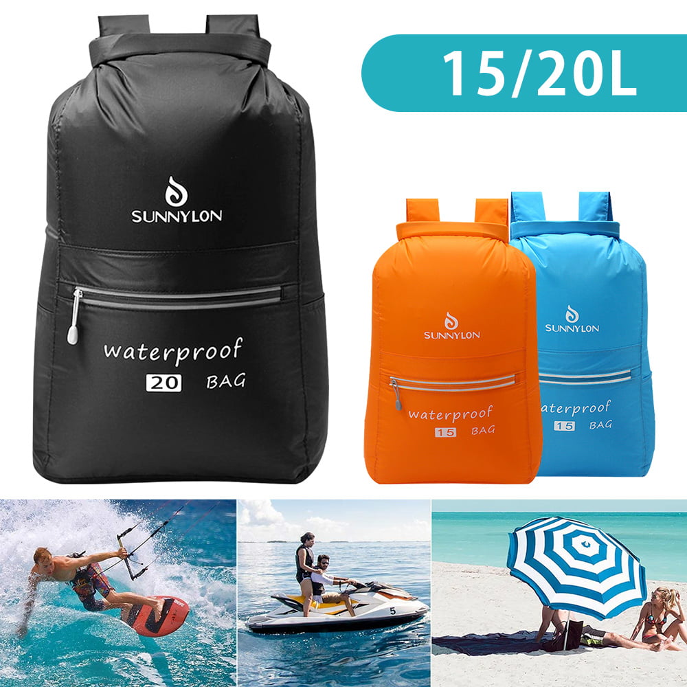 15L Waterproof Dry Bag Storage Sack Kayak Fishing Camping Boating Large Backpack 