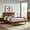 Walnut, variant on Modway Marlee Queen Wood Platform Bed With Angular Frame in Black