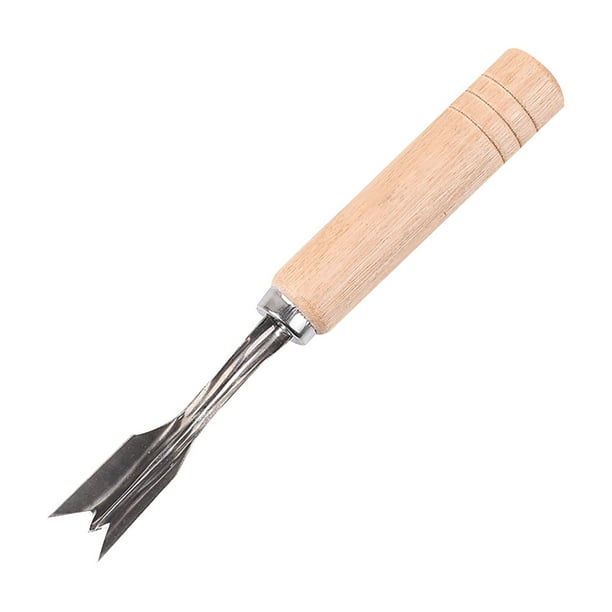 Pisexur Batería de cocina Pelador de piña, pelador de caña de azúcar, herramienta para excavar con los ojos para pelar piña para la cocina del hogar