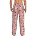 thumbnail image 3 of Goofa Rose Flowers Printed Soft Pajama Pants for Men, Wide Leg Comfy Casual Lounge Yoga Pants-XX-Large, 3 of 9