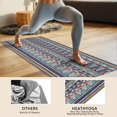 thumbnail image 4 of Blue Boho Tribal Triangles and Arrows Pattern Hot Yoga Mat Towel Non Slip for Hot Yoga - Quick-Drying Yoga Mat Cover with 4 Corner Pockets with Travel Bag - Hot Yoga Towel Non Slip 70"x26", 4 of 6