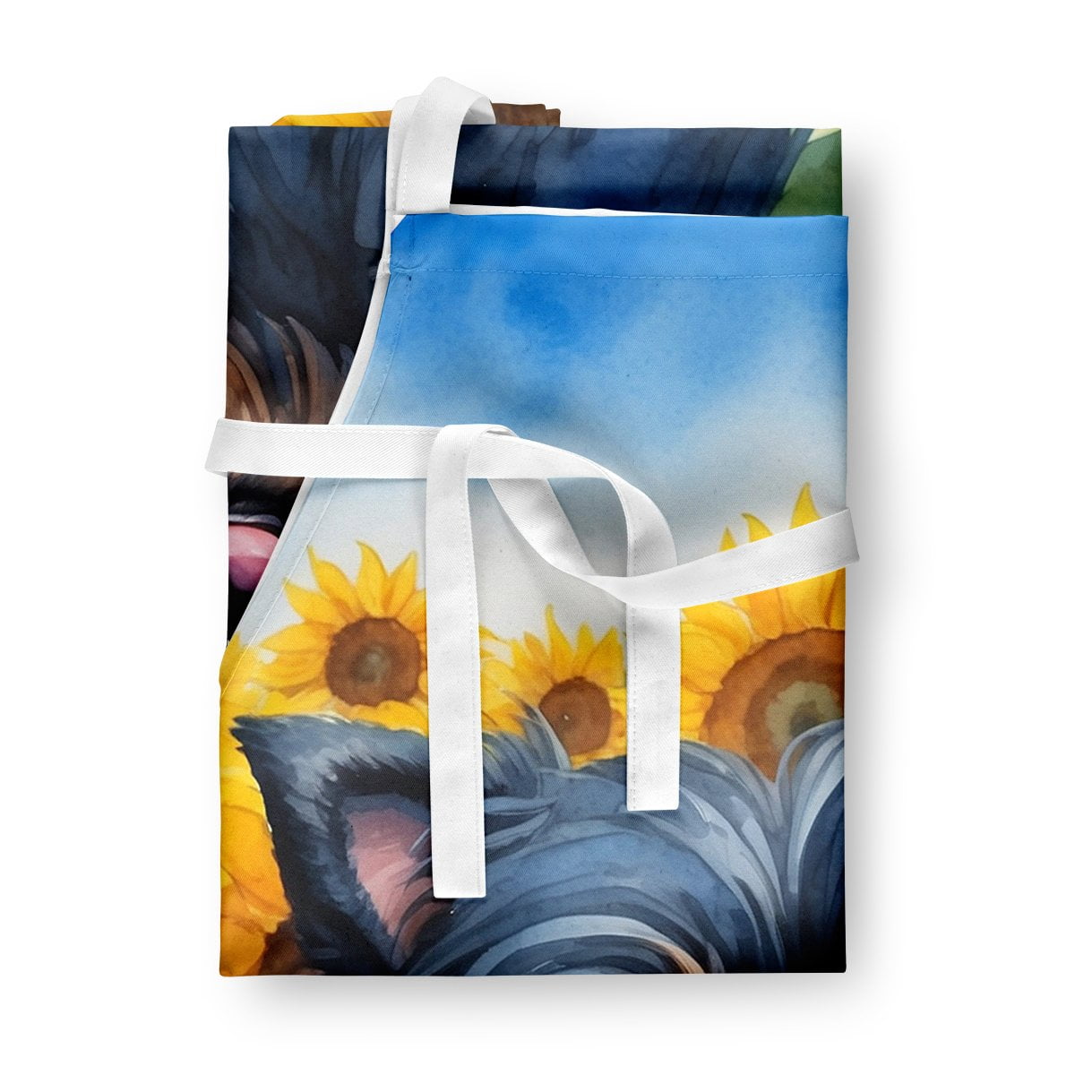 Affenpinscher in Sunflowers Apron 27 in x 30 in