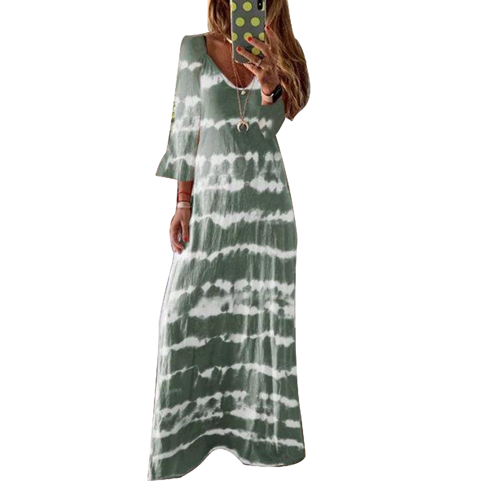 plus size tie dye dress with sleeves