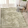 thumbnail image 4 of Area Rug 6x9 - Large Living Room Rug - Washable Rugs Non-Slip for Bedroom Dining Room, Low-Pile Floor Carpet Distressed Accent Rug (Taupe), 4 of 9