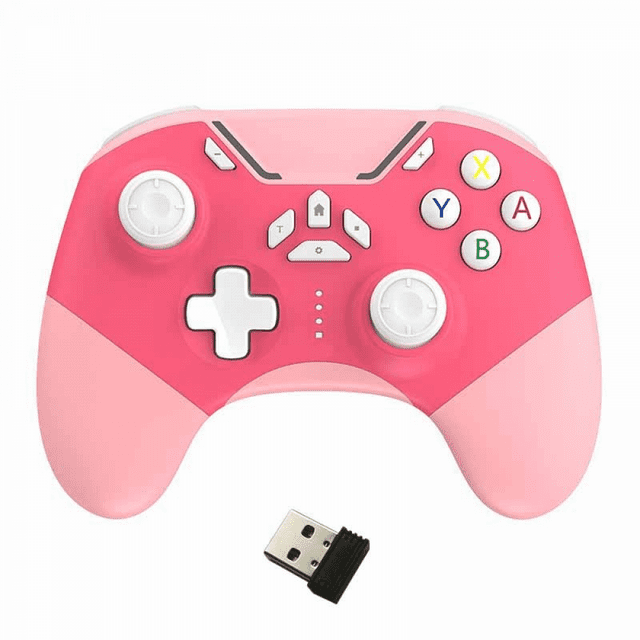 Manette de Jeu Sans Fil pour Windows 7 8 10 Pcs/iphone/android/Nintendo Switch /tesla(Rose)