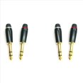 thumbnail image 1 of 2X Convertidor Adaptador HiFi Chapado en de 3,5 mm con Conector Hembra Equilibrado A Conector Macho TRS de 1/4 6,35 mm, 1 of 5