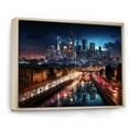 thumbnail image 2 of Designart "Vibrant Cityscape in Scenic Colors" Cityscapes Floater Framed Canvas Wall Art, 2 of 7
