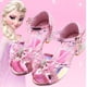 thumbnail image 1 of Sandalias de Disney para niñas, zapatos de princesa Elsa Frozen 2, zapatos de cristal para niñas pequeñas, zapatos de tacón alto para niños, zapatos de princesa para pasarela, plantilla de 20,1 CM Gao Jinjia LED, 1 of 2