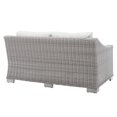 thumbnail image 5 of Modway Conway Sunbrella® Outdoor Patio Wicker Rattan Loveseat in Light Gray White, 5 of 10