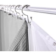 thumbnail image 7 of 3 in 1 Waterproof Waffle Weave Shower Curtain and Clear Liner Set with 12 Stainless Steel Hooks Double Sided for Bathroom 72 Inches Heavy Duty Polyester Fabric Shower Curtains, 7 of 7