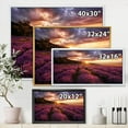 thumbnail image 4 of Designart Sunrise & Dramatic Clouds Over Lavender Field IV FLOAT FRAME WALL ART, 4 of 4