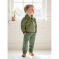 thumbnail image 5 of Miaouyo Toddler Baby Boy Fall Sweatshirts 6 12 18 24 Months 2T 3T 4T 5T Long Sleeve Lapel Collar Dinosaur Print Pullovers Fall Tops, 5 of 9