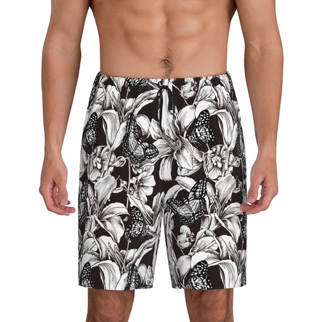 KLL Lilies Flowers Print Bikini Set for Women,String Two Piece Halter Top Triangle Bikini Set with Tie Side Bottom Sexy Swimsuit Bathing Suits-XX-Large