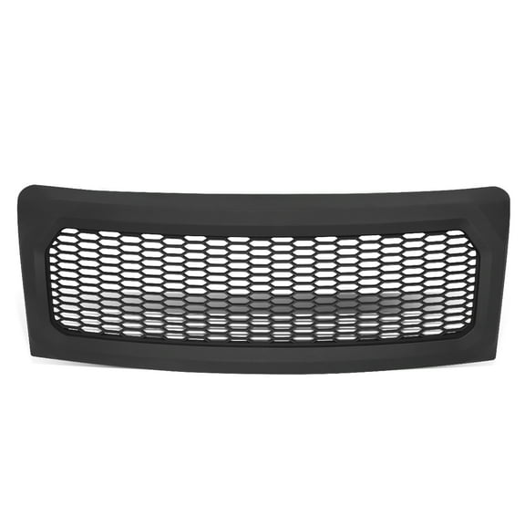 DNA Motoring GRF-OH-013-T2 For 2009 to 2014 Ford F-150 Matte Badgeless Honeycomb Mesh Front Bumper Grille 10 11 12 13