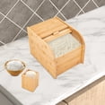 thumbnail image 5 of Bamboo Rice Storage Container Wood Color Rice Storage Container with Lid, 5 of 14