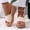 #0248-Beige, variant on Women's Woven Toe Wedge Slide Sandals, Arch Support Slippers, Casual Spring Summer Footwear Gift