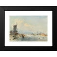 thumbnail image 2 of Johan Barthold Jongkind 14x11 Black Modern Framed Museum Art Print Titled - Winter Scene in Holland (1871), 2 of 5